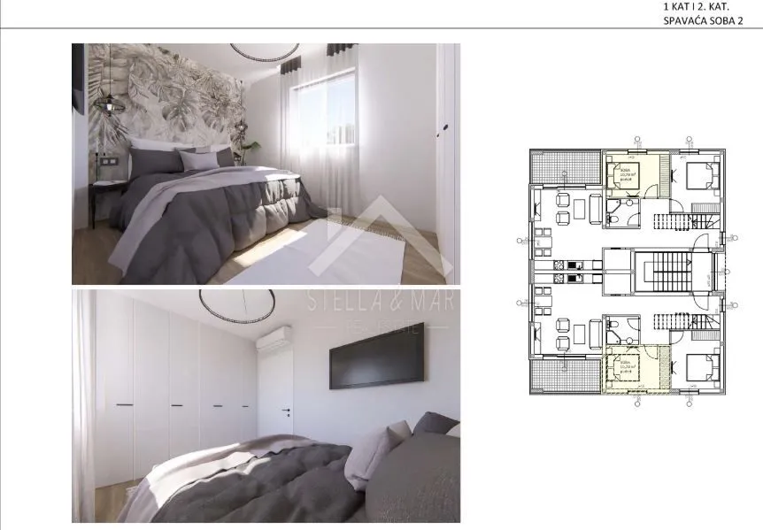 dvoetažan stan 140m2, 5 soba, u centru - vir, centar - slika 8