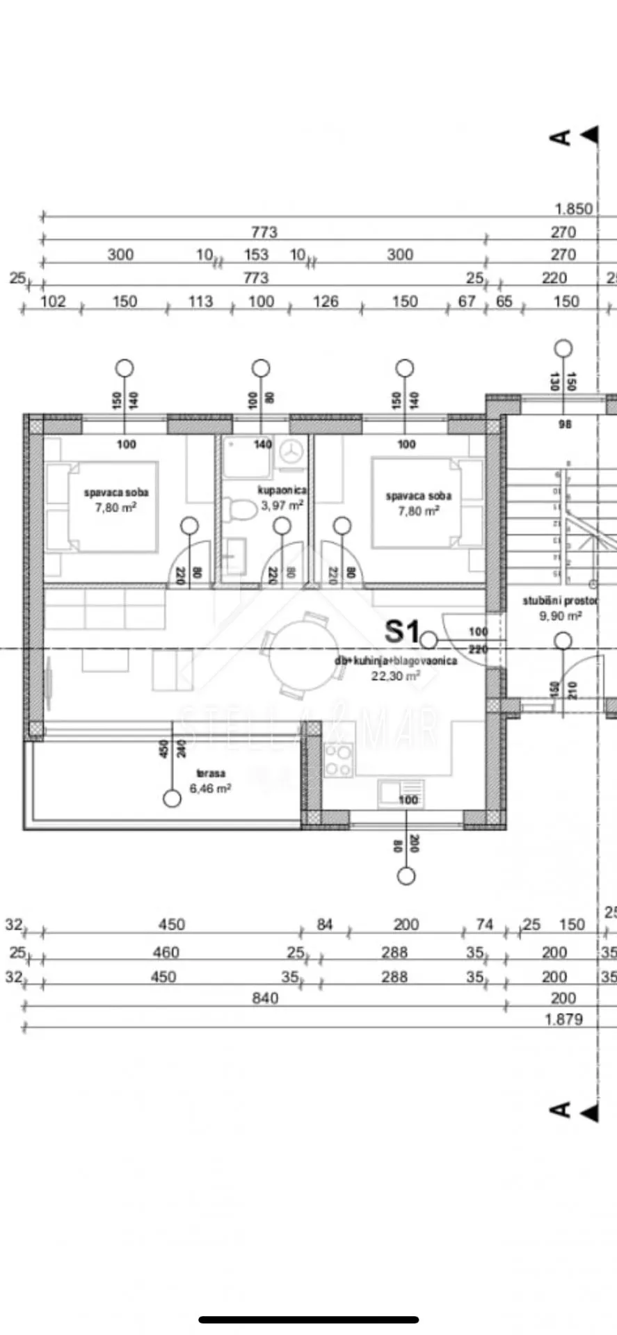 trosoban apartman, 2 parkinga, blizina mora - vir - slika 4