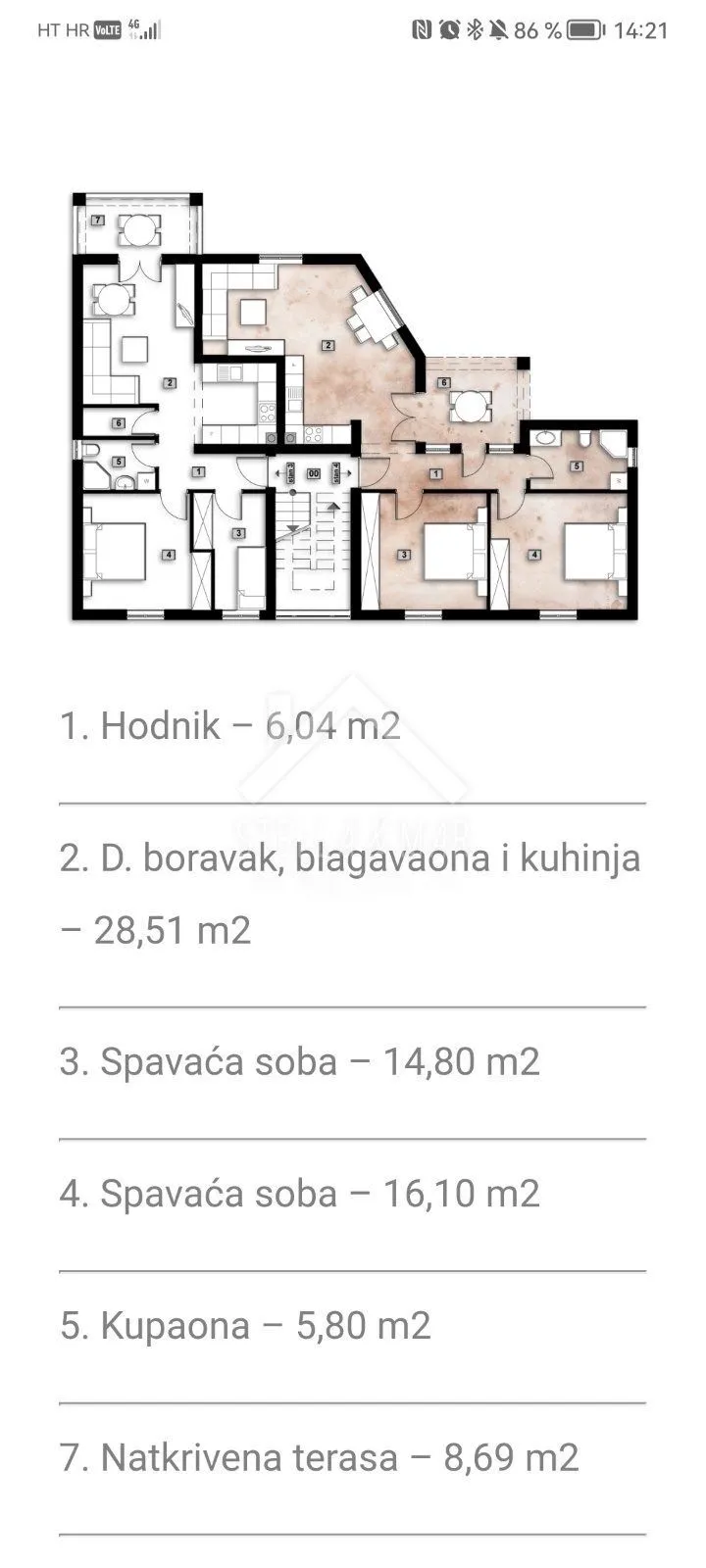 komforan stan/apartman sa pogledom na more - bogovići, malinska - slika 15