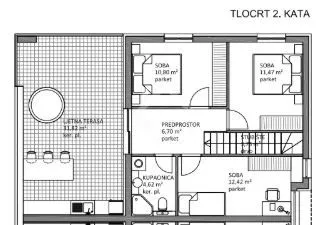 dvoetažan stan 140m2, 5 soba, u centru - vir, centar - slika 16