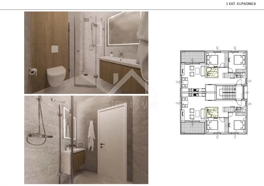 dvoetažan stan 140m2, 5 soba, u centru - vir, centar - slika 9