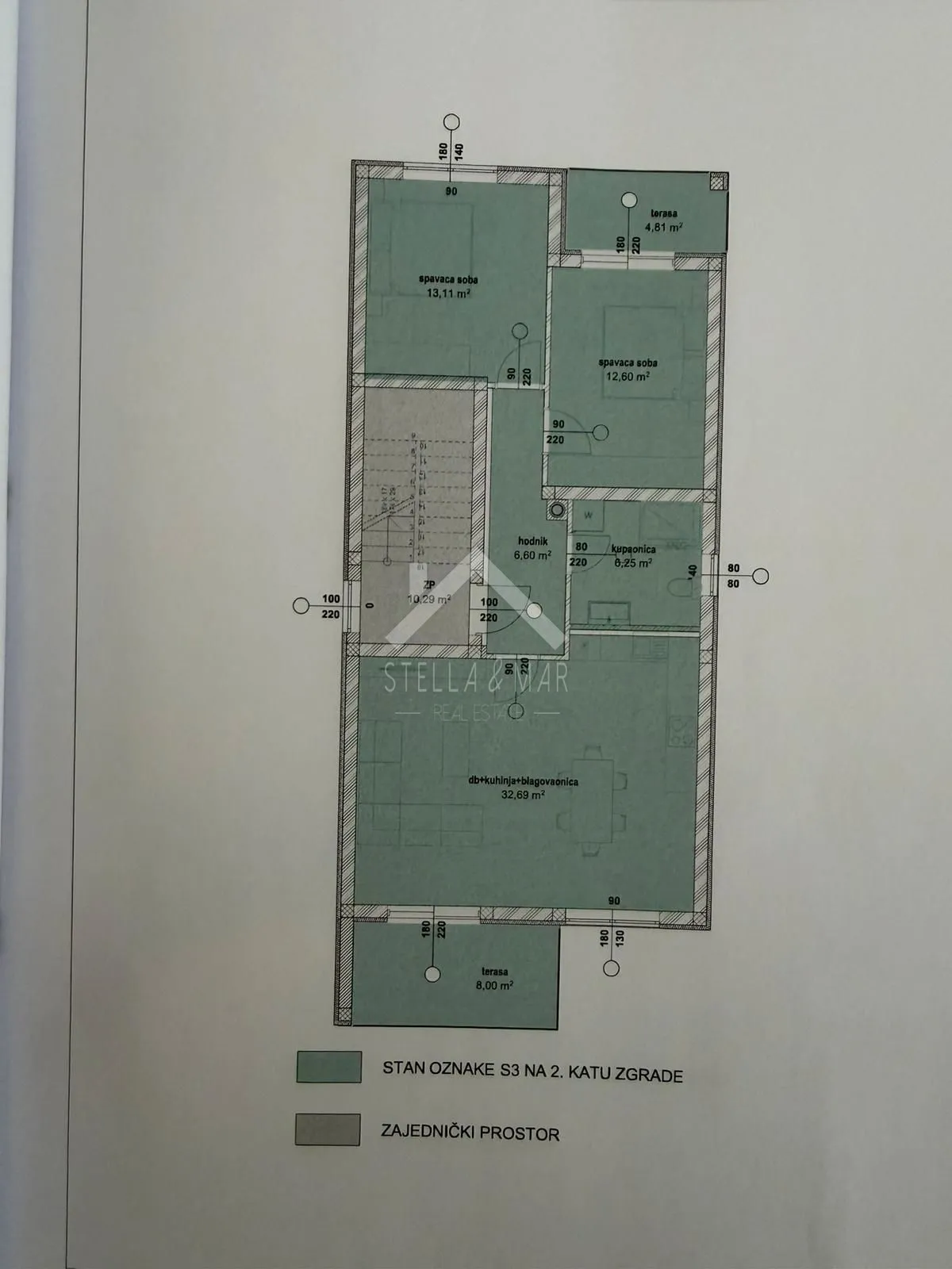dvosobni apartman sa krovnom terasom, pogled - vir - slika 17