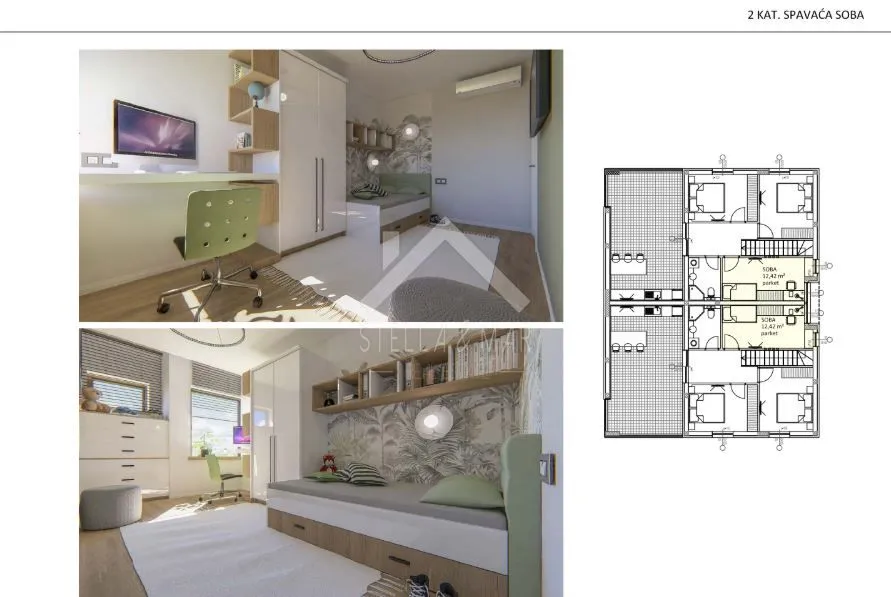 dvoetažan stan 140m2, 5 soba, u centru - vir, centar - slika 4
