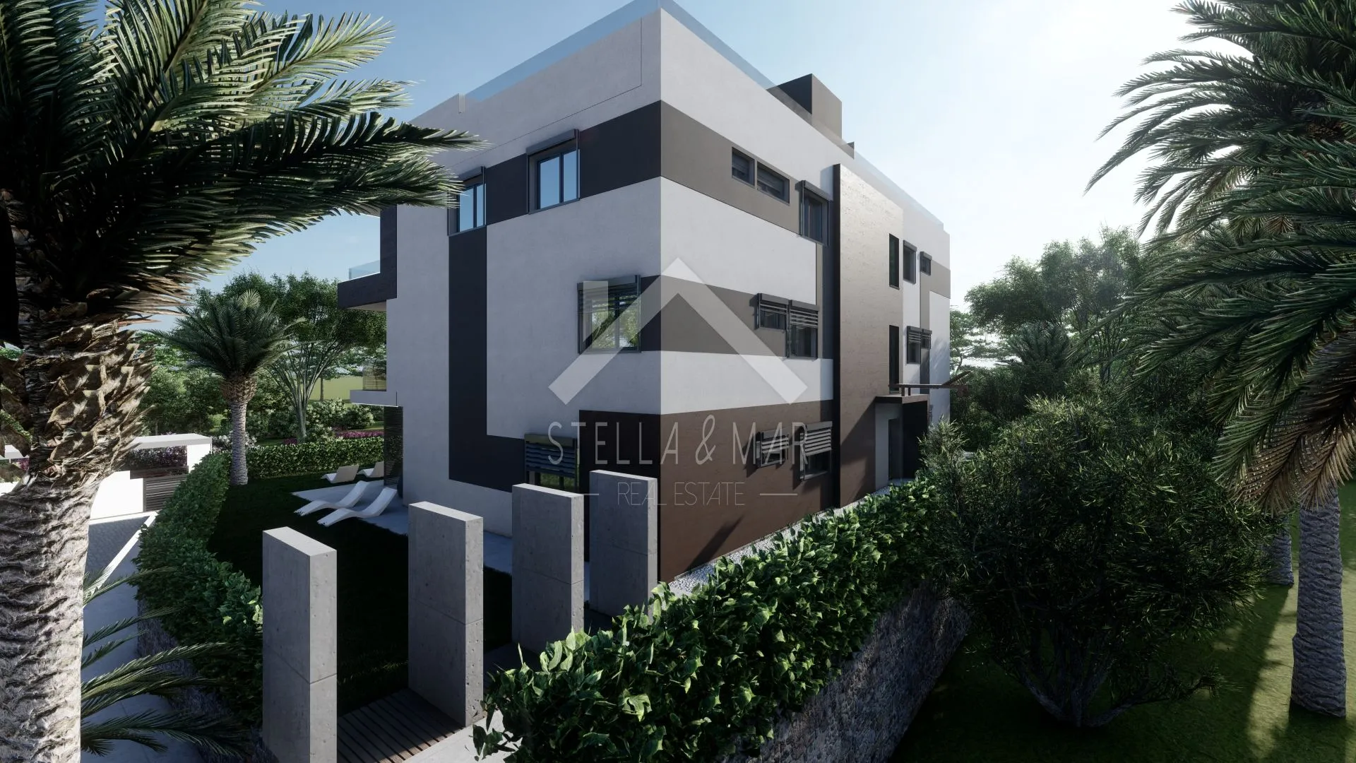 penthouse sa bazenom, pogled na more - zaton - slika 12
