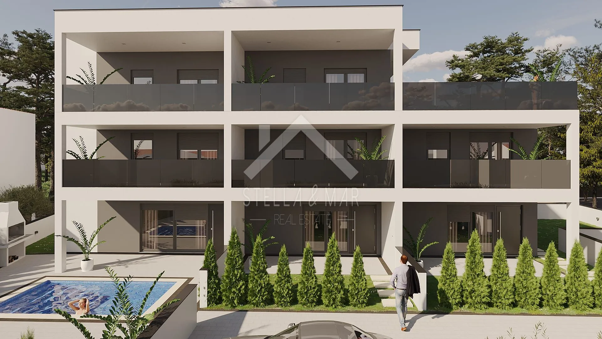 troetažni apartman sa velikim terasama - vir, centar - slika 2