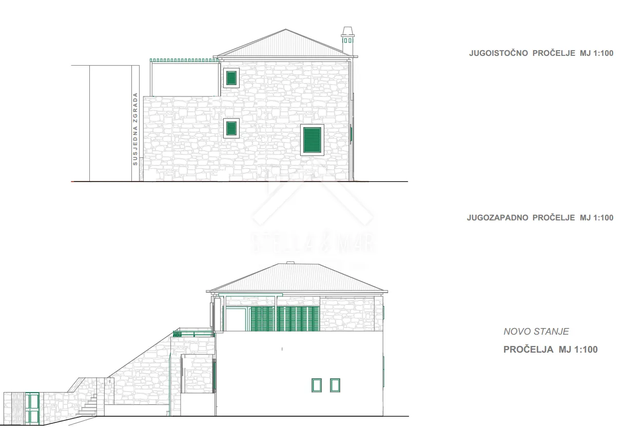 kuća sa bazenom 80m do mora predivan pogled - petrčane - slika 15