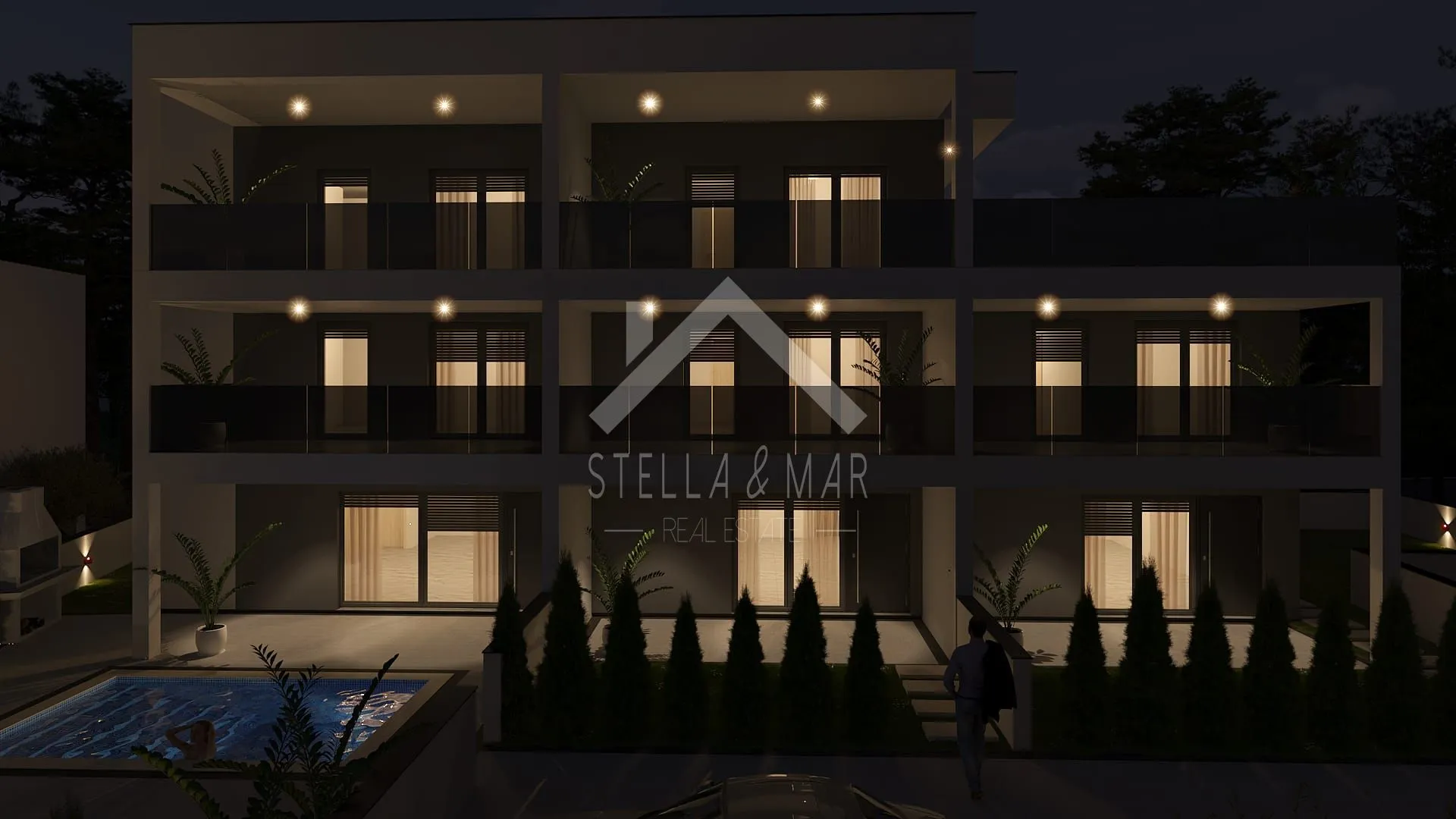 troetažni apartman sa velikim terasama - vir, centar - slika 5