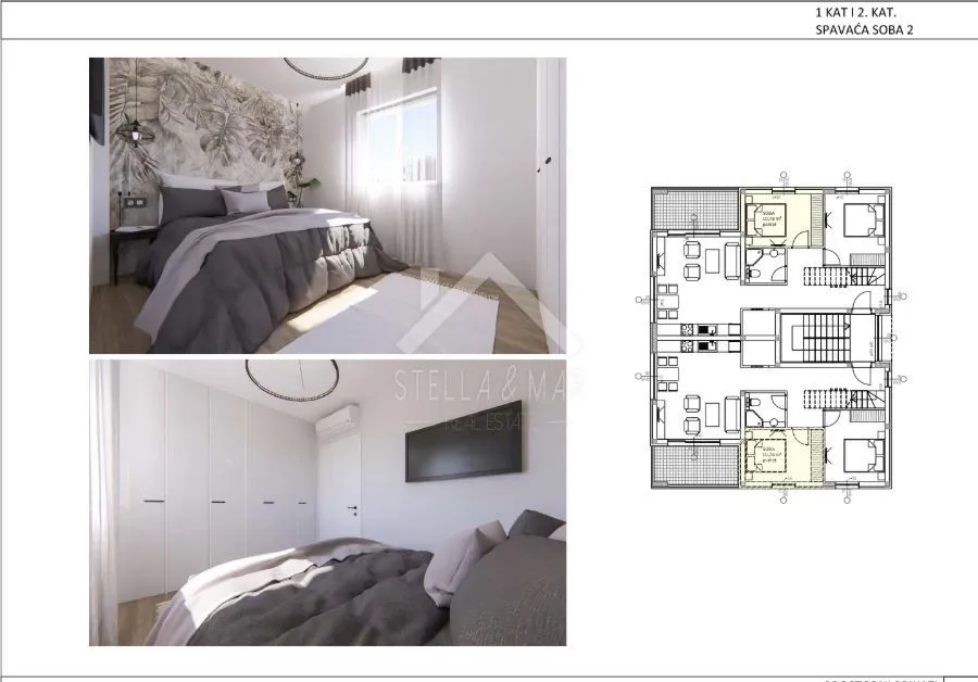 dvoetažan stan 140m2, 5 soba, u centru - vir, centar - slika 7