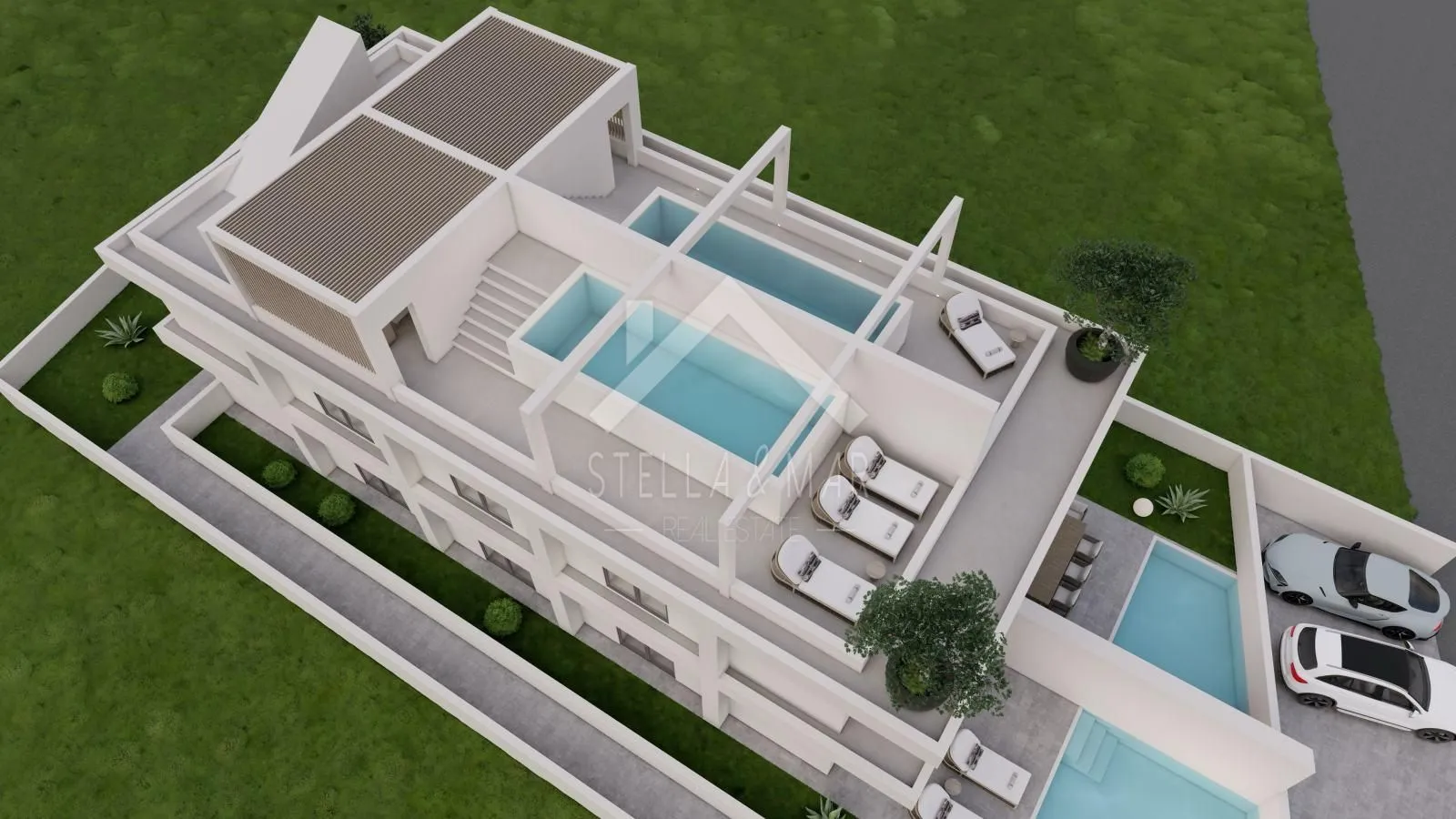 luksuzni apartman sa bazenom i vrtom prvi red do mora rtina, prizemlje ( ražanac) - slika 6