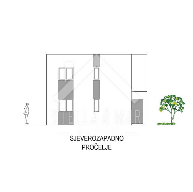 moderna vila sa 2 stana, garažom i bazenom - vir - slika 49