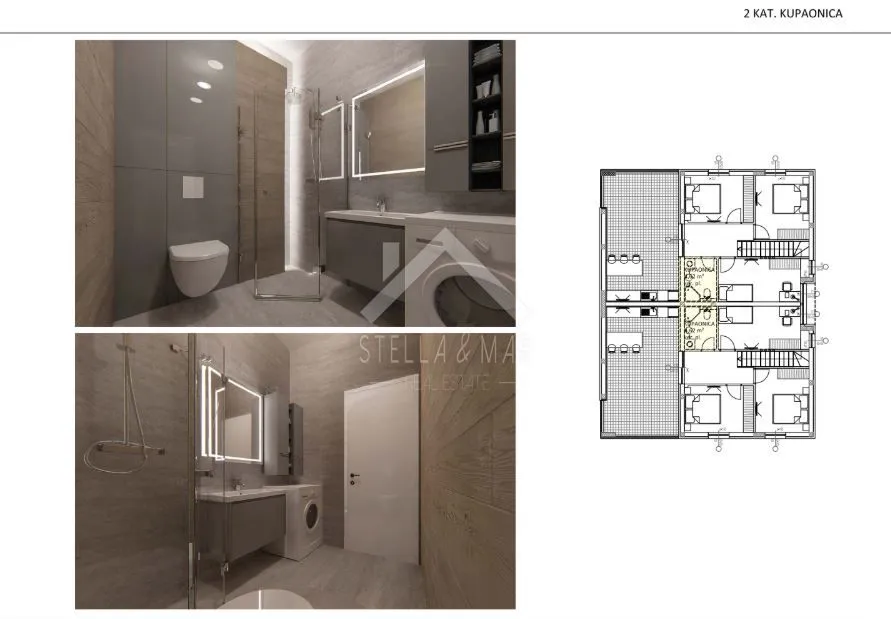 dvoetažan stan 140m2, 5 soba, u centru - vir, centar - slika 5