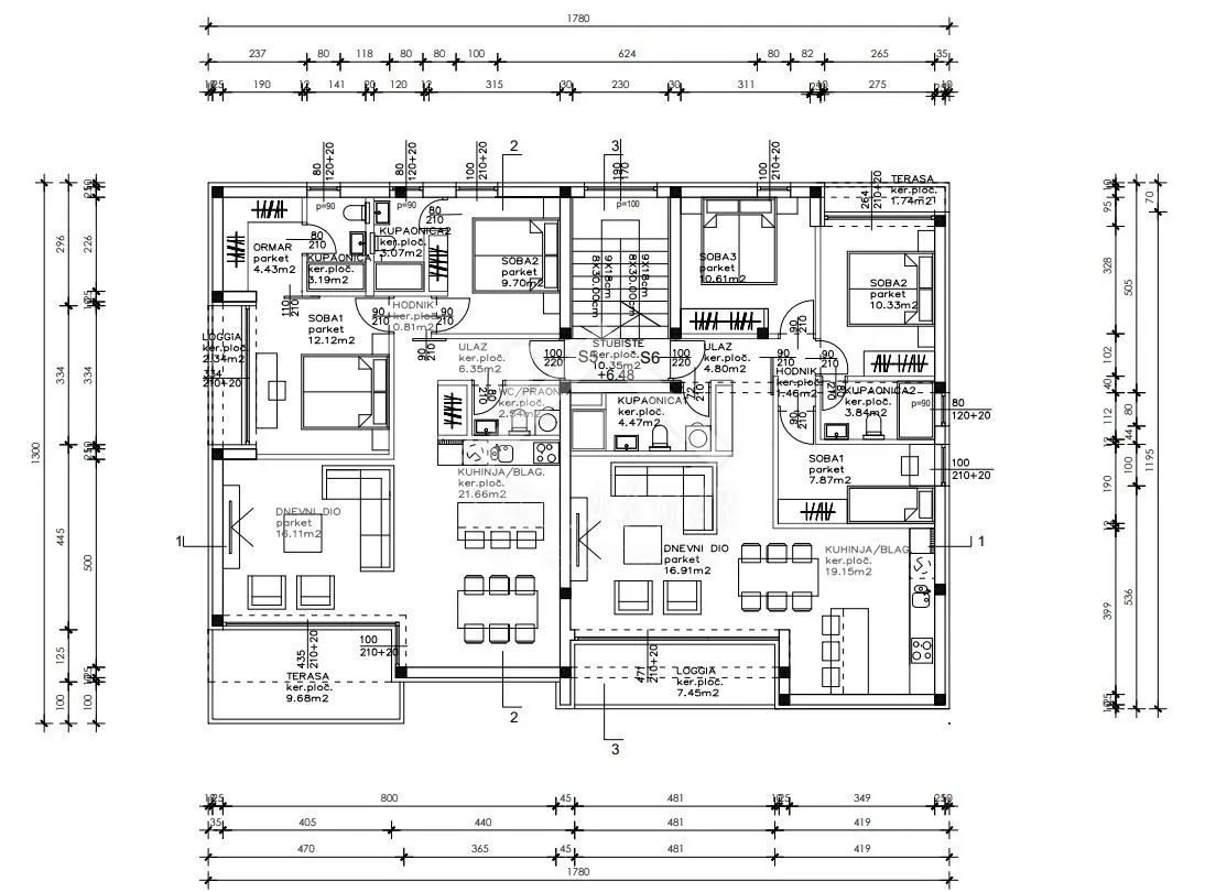 luksuzni apartman sa krovnom terasom - sukošan - slika 4
