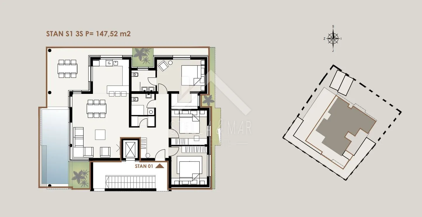 luksuzni apartman sa bazenom - vir - slika 4