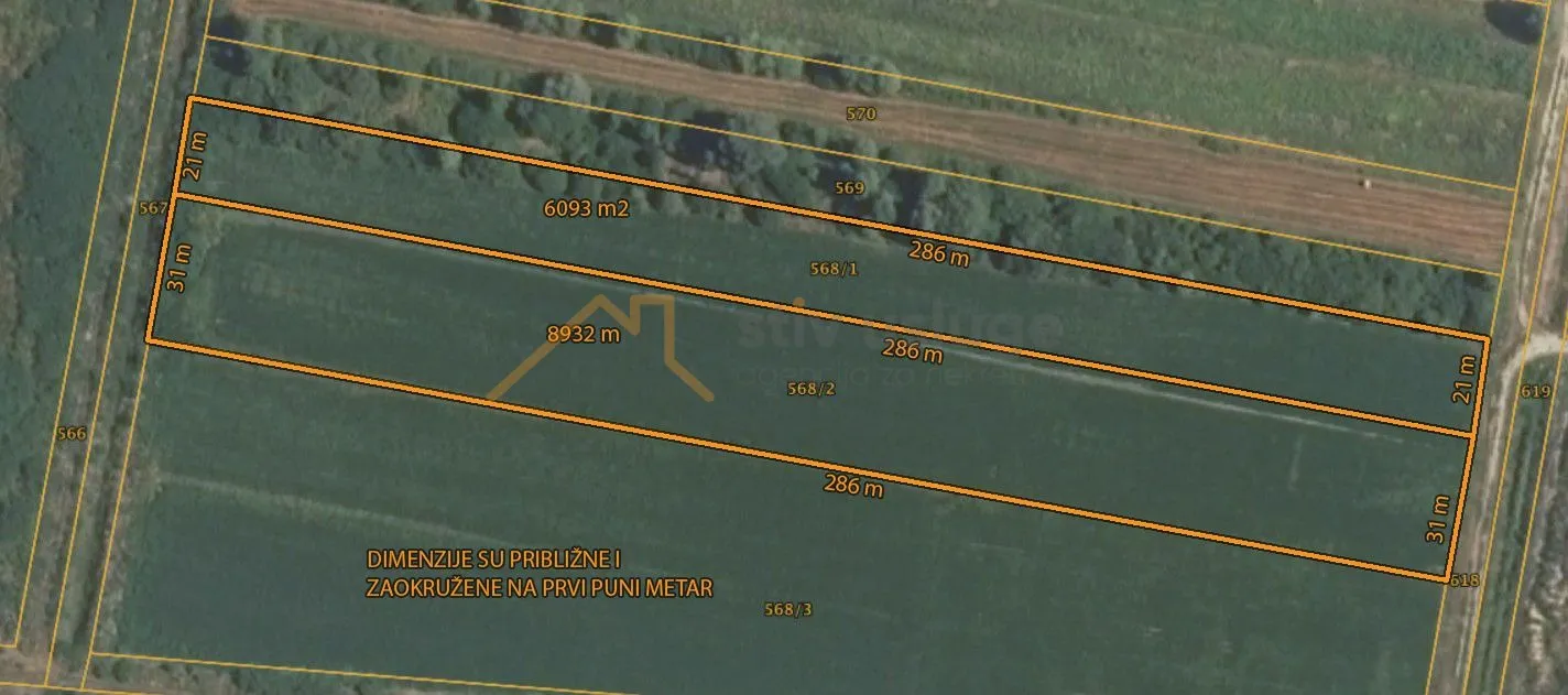 poljoprivredno zemljište, ježevo, sportska ulica, 6093 i 8932 m2 - slika 3
