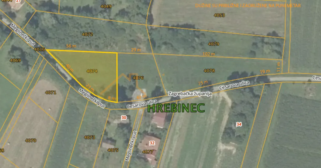građevinska zemljišta, hrebinec, meglinečki put 10 €m2 - slika 5
