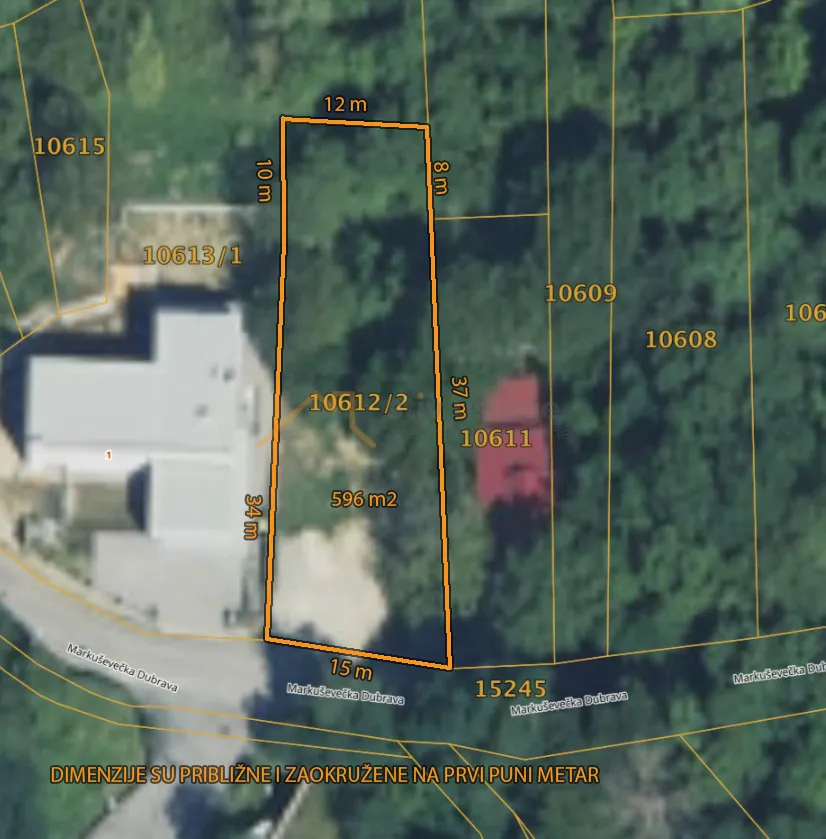 zagreb, markuševečka dubrava, građevinsko zemljište 596 m² - slika 3