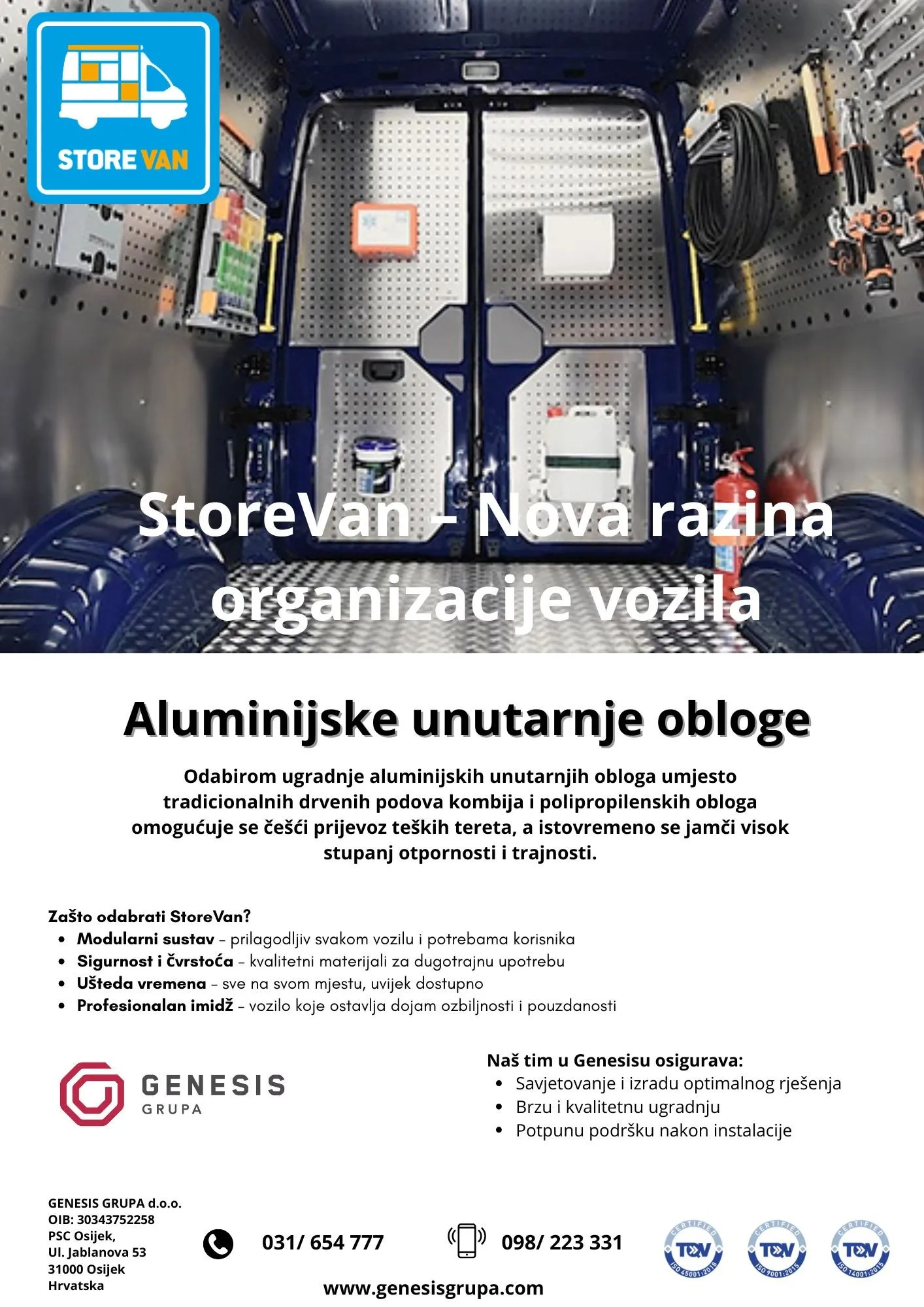 police za kombi vozila | store van | 3d projektiranje i montaža - slika 10