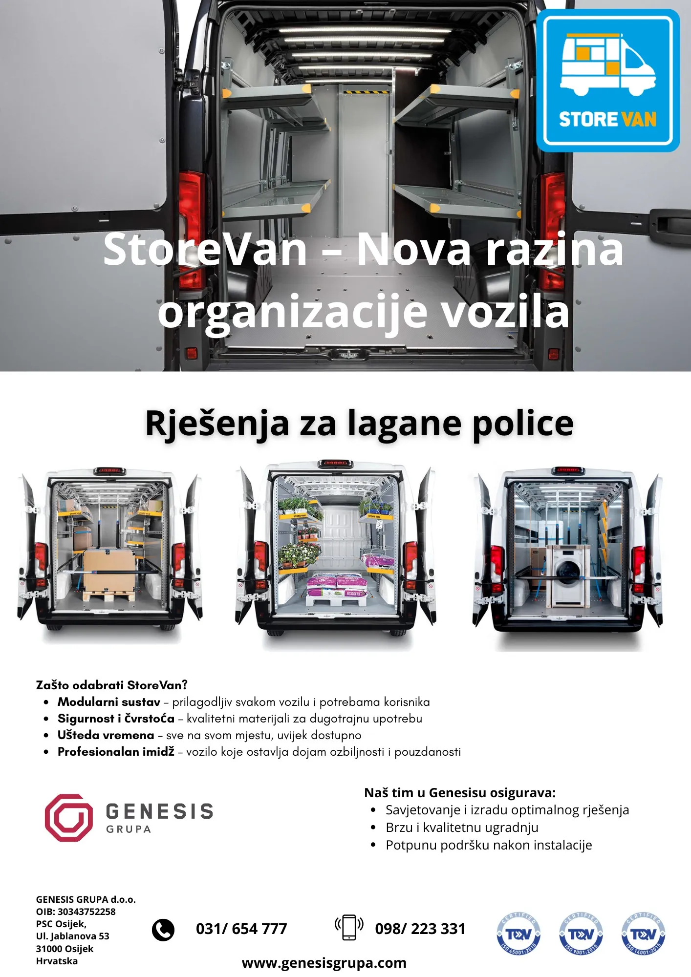 police za kombi vozila | store van | 3d projektiranje i montaža - slika 13