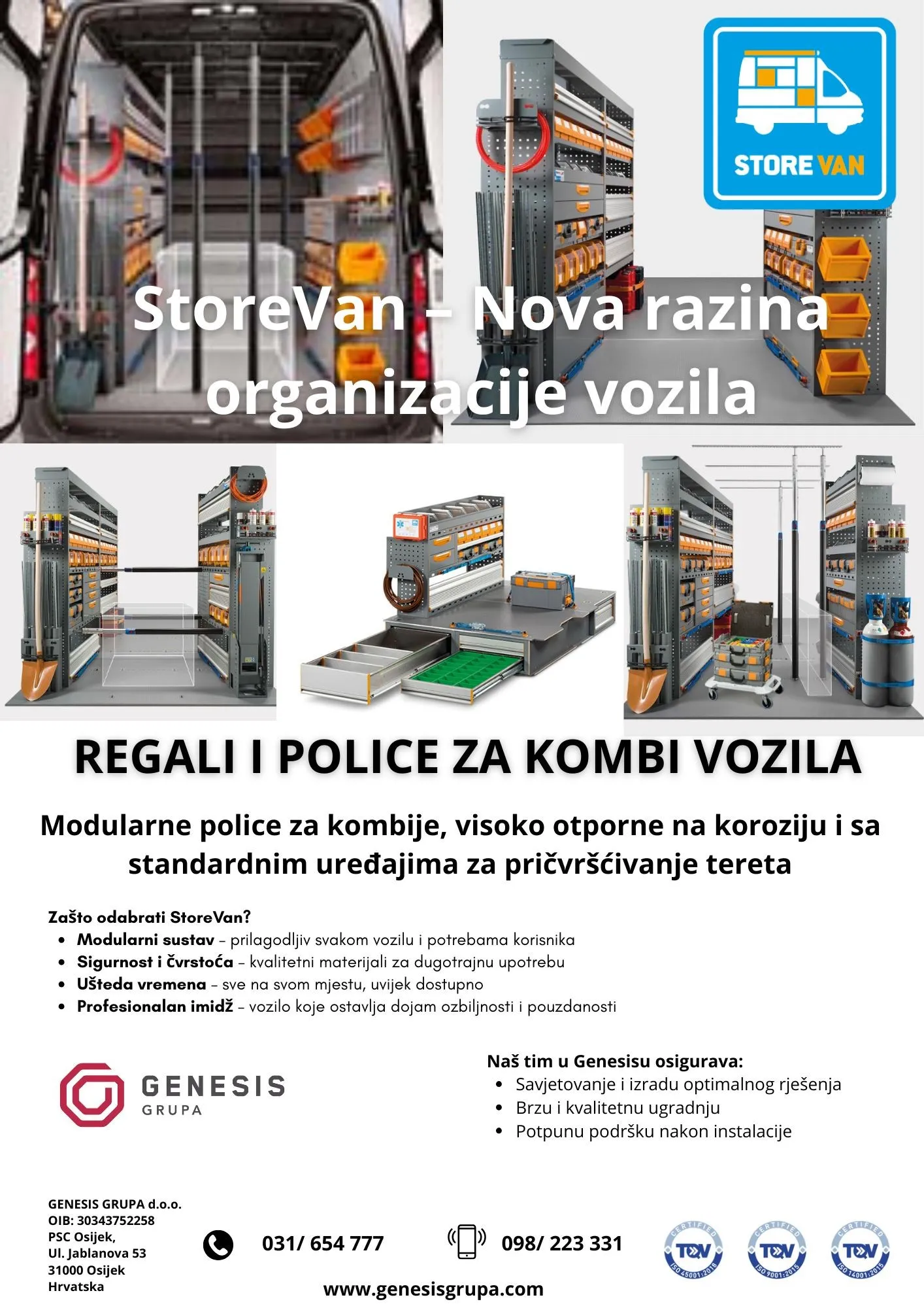 police za kombi vozila | store van | 3d projektiranje i montaža - slika 11