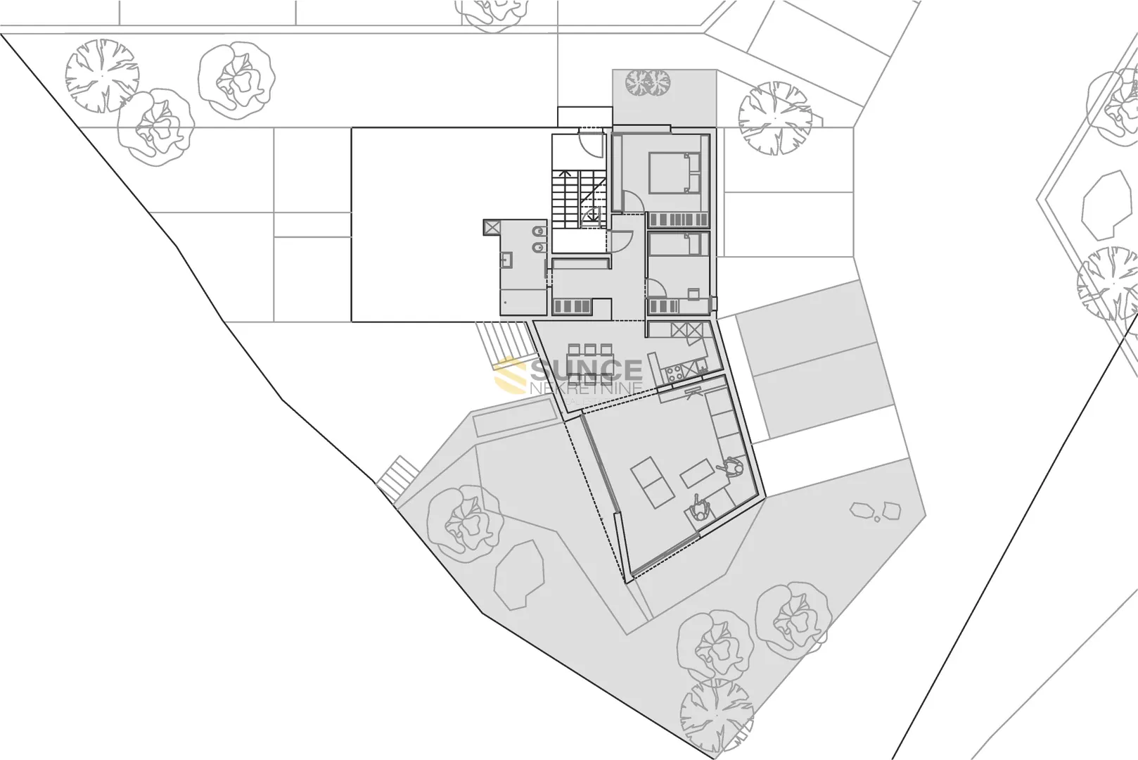 grad krk apartman u prizemlju od 91m2 sa vlastitim vrtom i pogledom prema moru! - slika 14