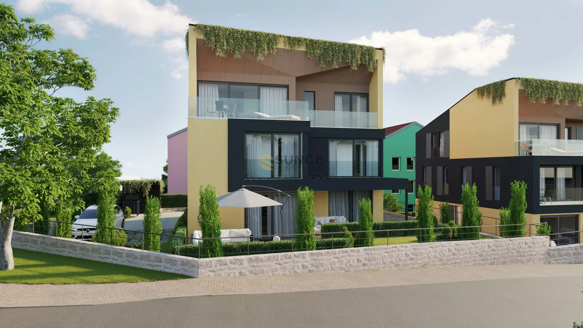 Otok KRK, grad Krk, novi moderan dvoetažan apartman s vrtom ! - Vrh, Krk