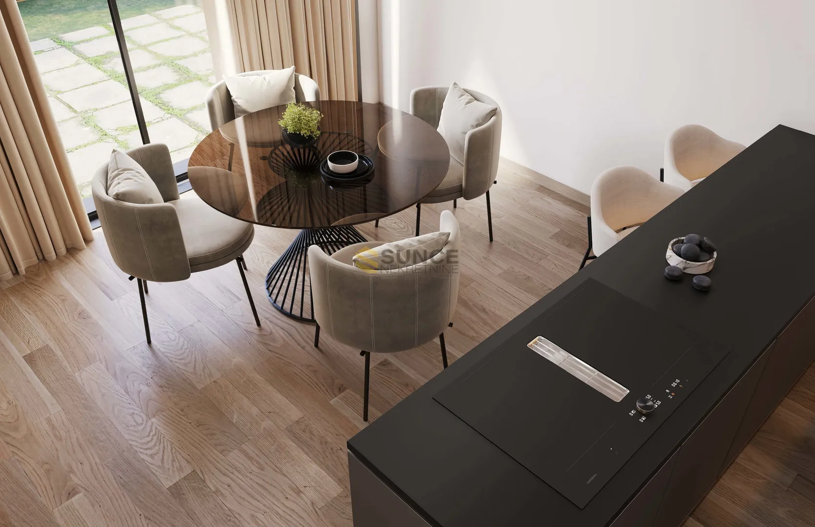 otok krk, grad krk, novi moderan dvoetažan apartman s vrtom ! - slika 3