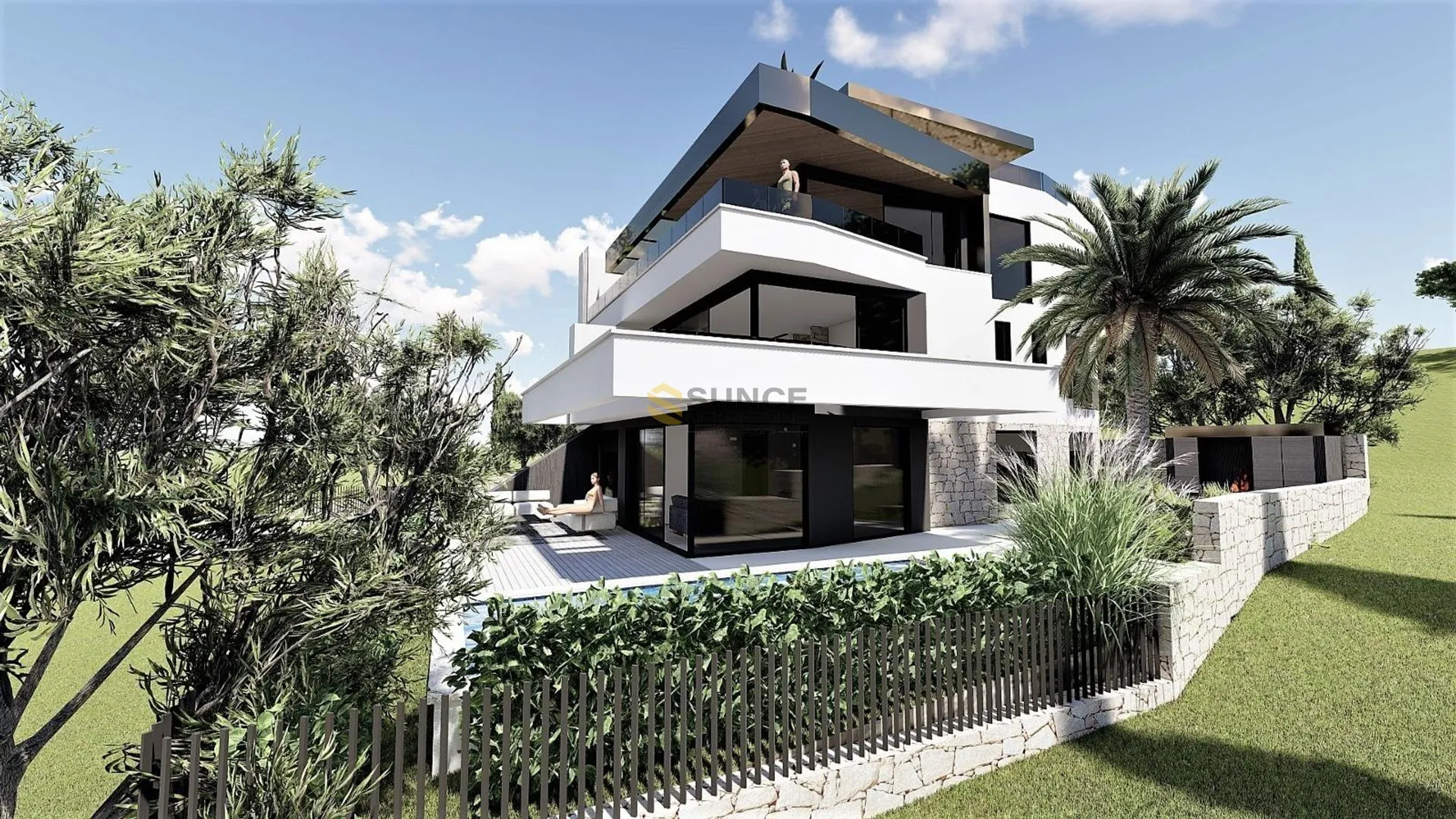 Krk, Luksuzni Penthouse S Krovnom Terasom, Bazenom I Panoramskim Pogledom Na More! - Vrh, Krk