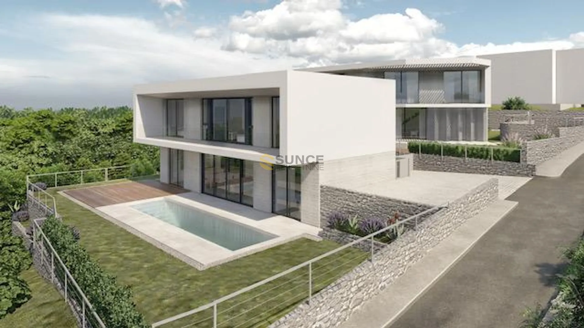 Otok Krk, Krk, nova moderna vila s panoramskim pogledom na more! - Linardići, Krk