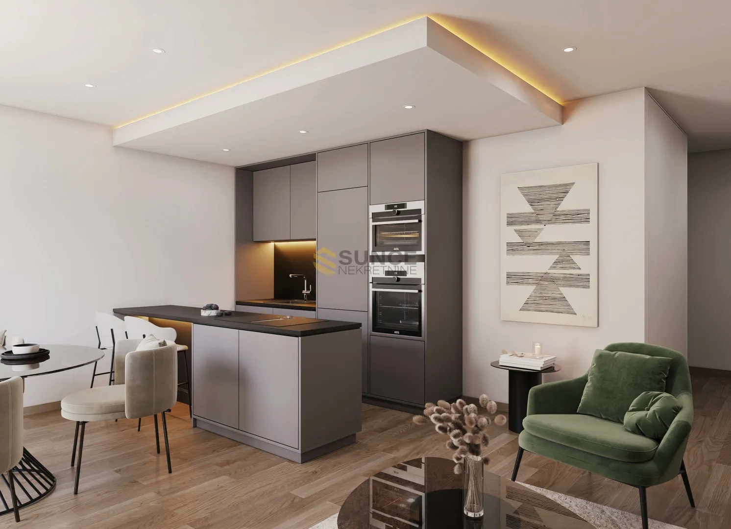 otok krk, krk, novi morderan apartman od 61m2 u prizemlju s vrtom ! - slika 4