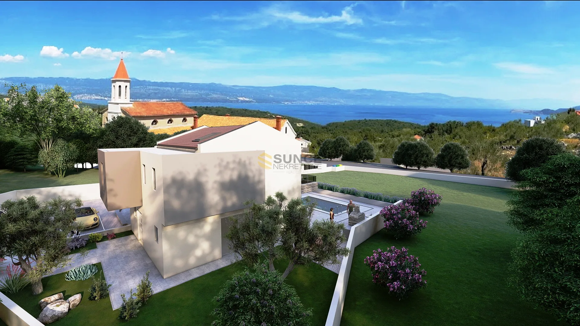 vrbnik, prodaje se nova moderna , kompletno namještena kuća s bazenom!! - slika 11