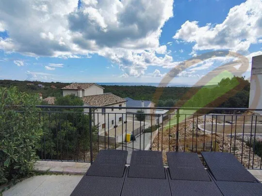 istra, labin, nova kuća s bazenom i pogledom na more - slika 16