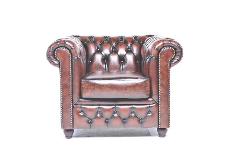 Chesterfield Fotelja Original Leather | 1-sjedište | Wash Off Brown - Ježdovec, Zagreb