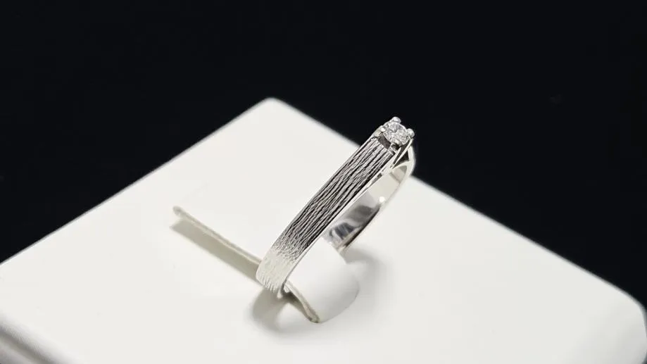 zlatni prsten s dijamantom 0.06ct 14k / r1, rate ! - slika 2
