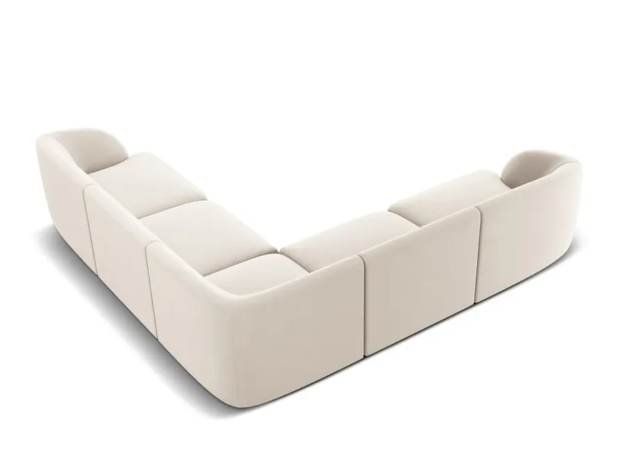 kutna garnitura miley 255x255cm, materijal: baršun - slika 2