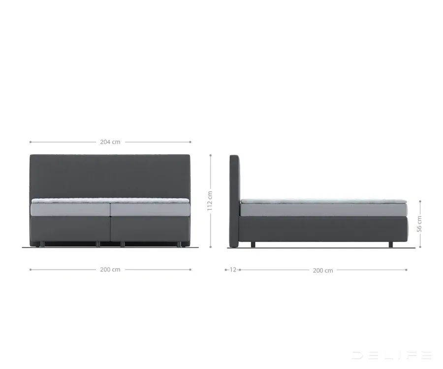 box spring krevet dream-well s madracem i nadmadracem - slika 3