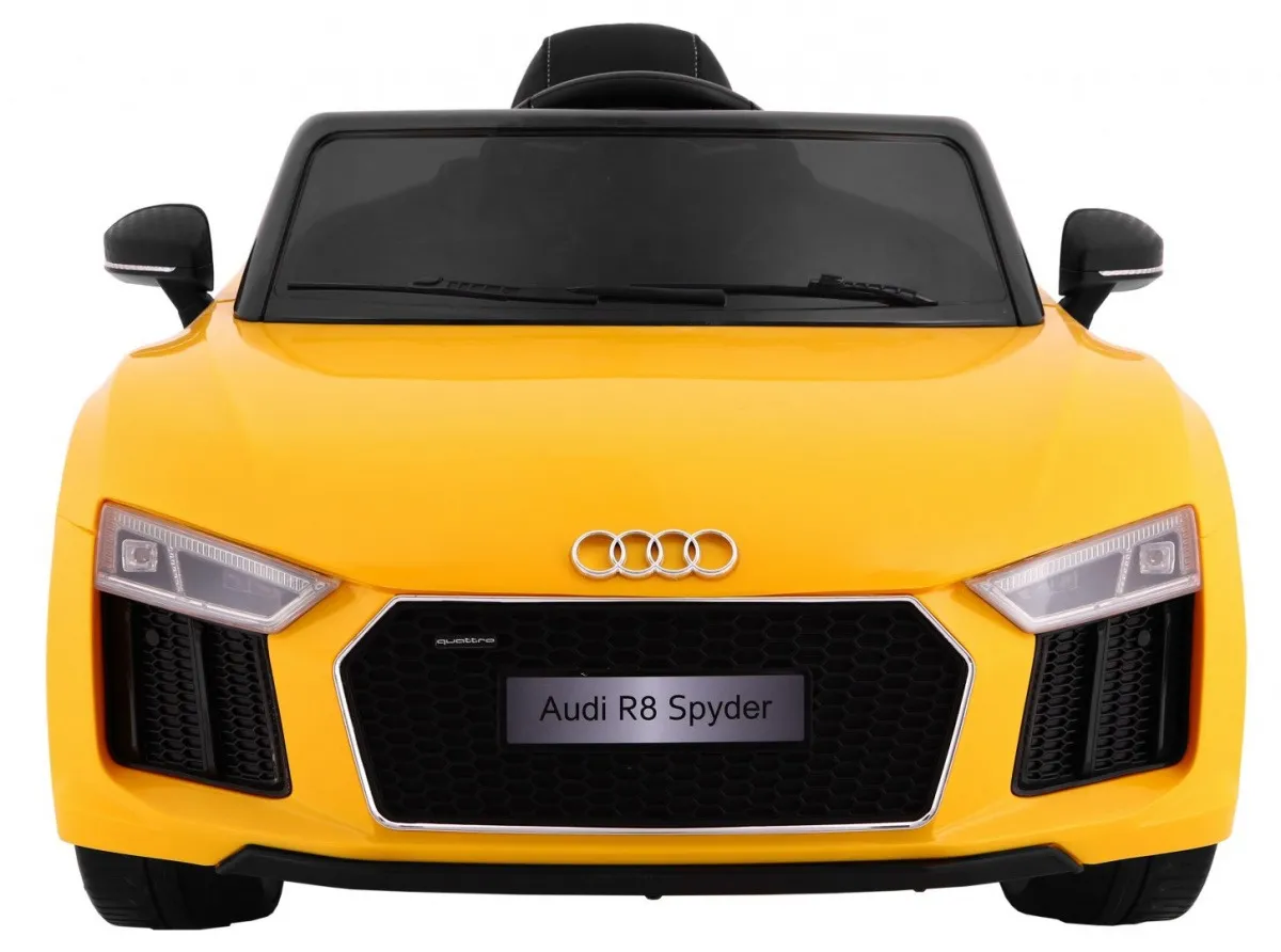 licencirani auto na akumulator audi r8 spyder rs - žuti - slika 3