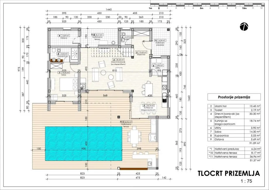 kaštelir-građevinsko zemljište pogled more sa idejnim projektom - slika 7