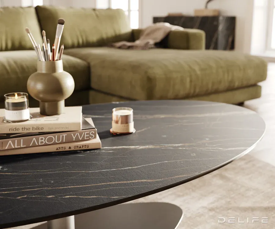 klub stolić edge 140x80cm, materijal: keramika laminam noir desir - slika 6