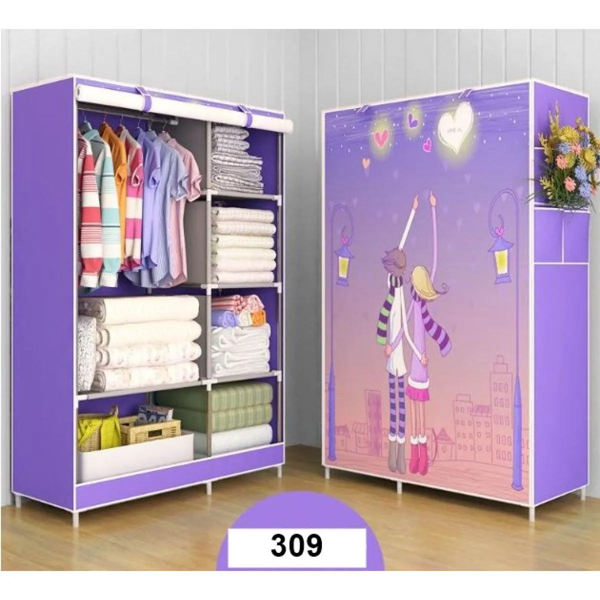 sklopivi ormar sa printom 170x105 cm vodootporan - slika 19