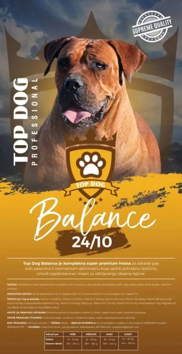 Top Dog Professional Balance 20kg 24/10 - Đakovo