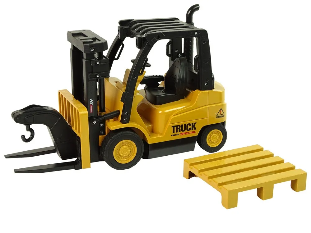 remote controlled forklift truck 360 degree rotation yellow pilot - slika 2