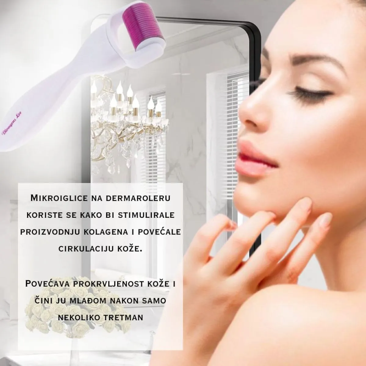 3u1 dermaroler masažer - valjak s mikroiglicama - slika 4