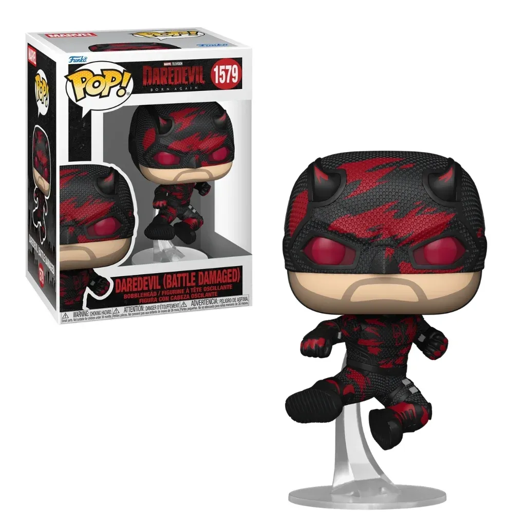 funko pop! marvel: daredevil born again – daredevil (battle damaged) - slika 3