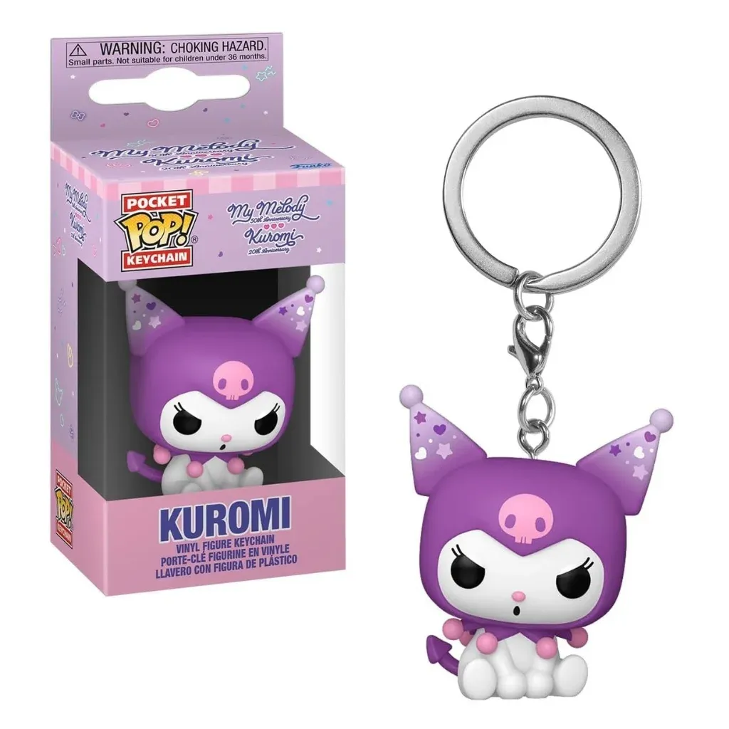 privjesak funko pocket pop!: hello kitty – kuromi grumpy - slika 3