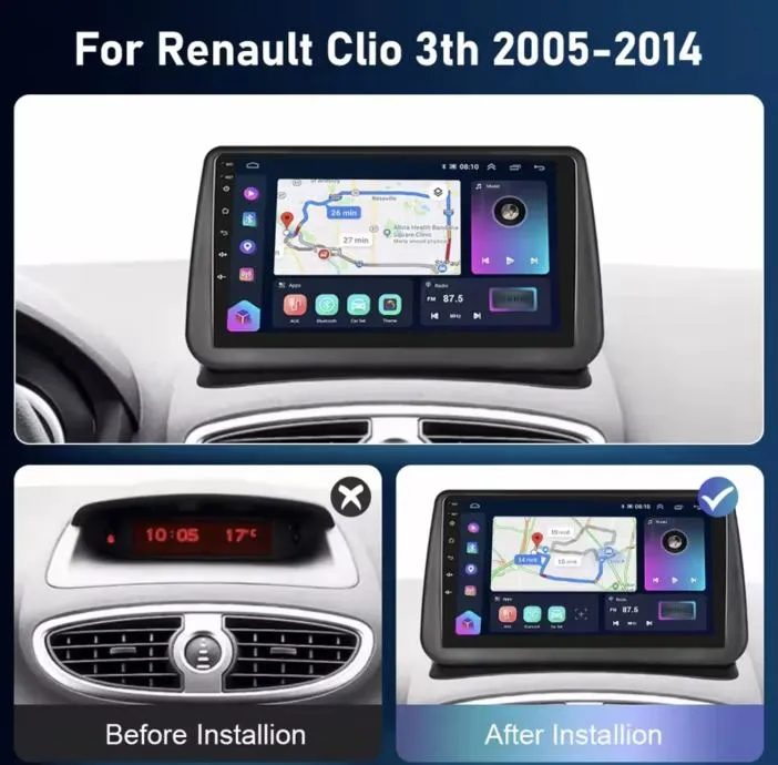 renault clio 3 2005-2014 original android 2din radio multimedija navi - slika 3