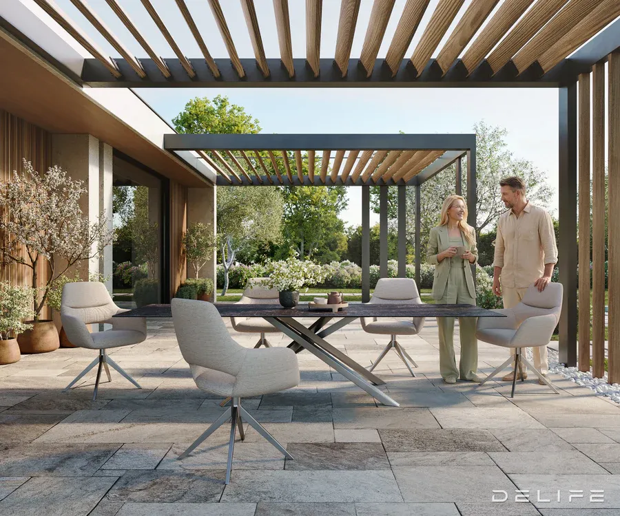 outdoor stol edge oval 280x130cm, materijal: keramika minas melange - slika 2