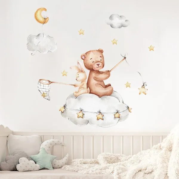 zidna naljepnica bunny & bear - slika 2