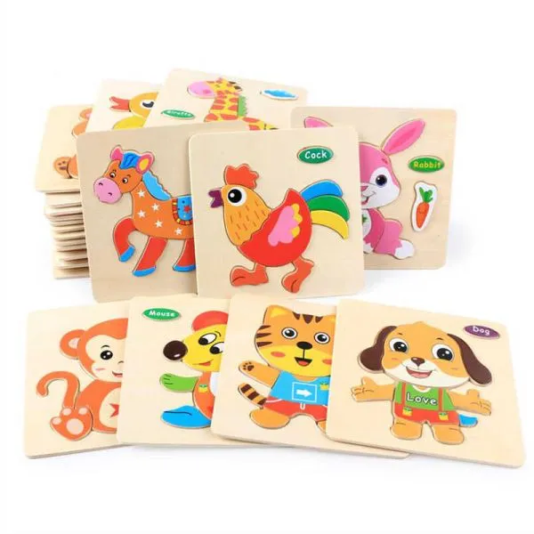 Paket 10x Drvene puzzle za djecu mix modela - Zagreb