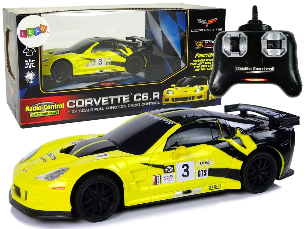 Auto na daljinsko upravljanje 1:24 Corvette C6.R - žuti - Mursko Središće