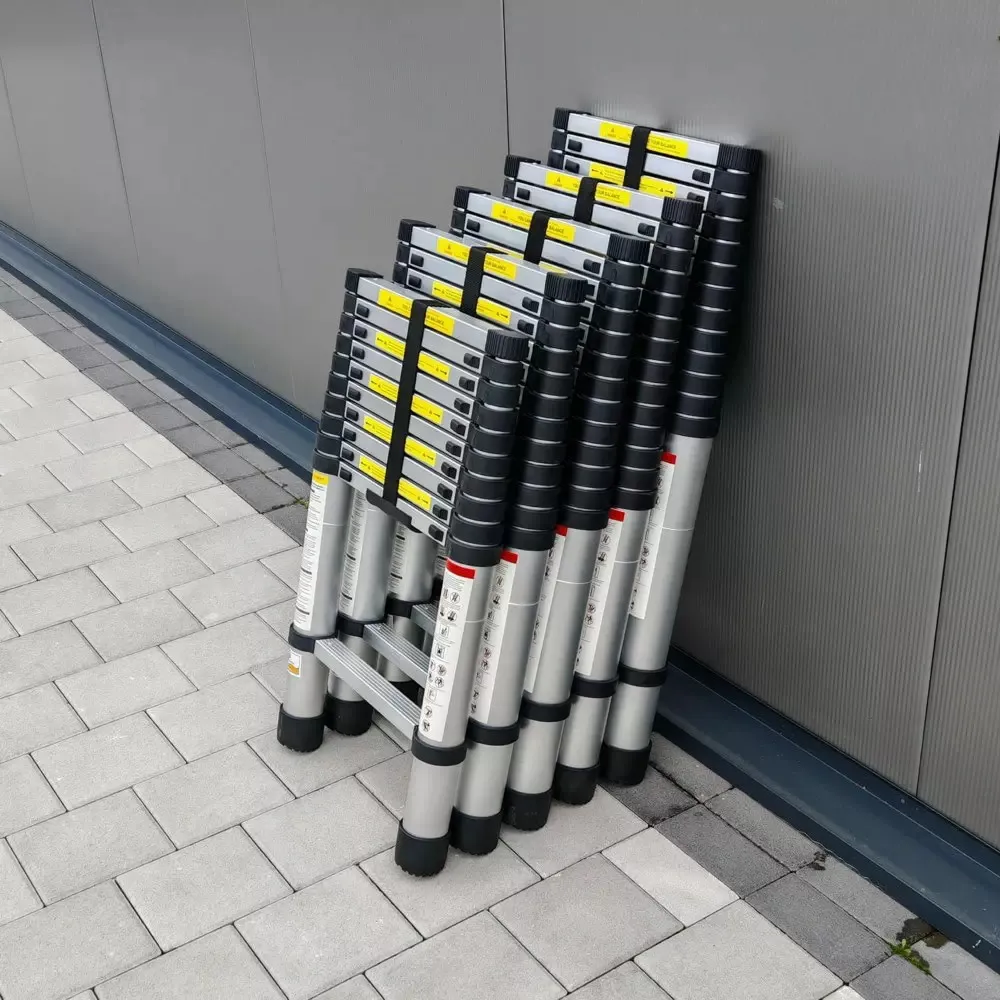 aluminijske teleskopske ljestve jednodijelne 4,40 m - slika 3